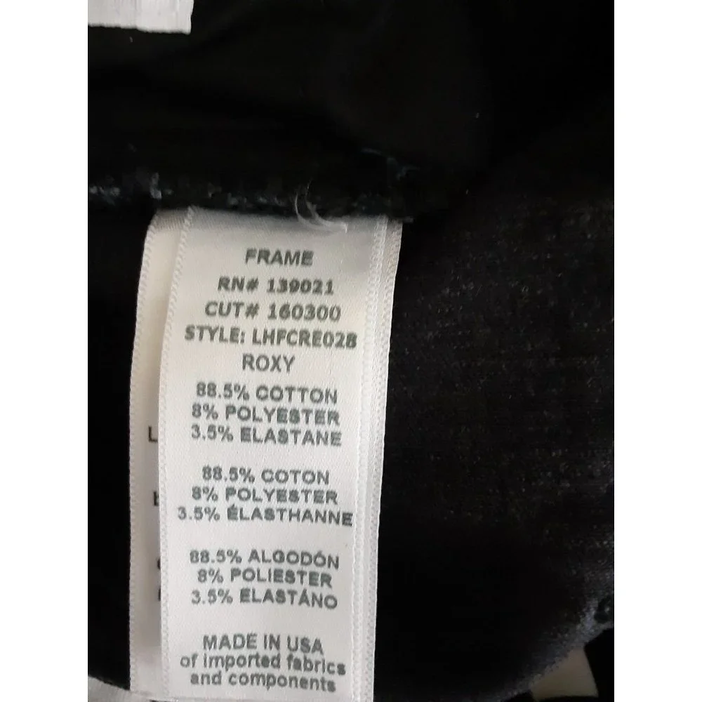Frame Denim Le High Flare Dark Wash Jeans High Waist Stretch Zip Fly Roxy 30 - Picture 7 of 11
